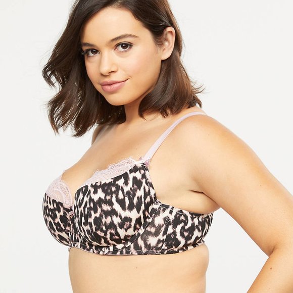 Animal Print French Balconette Bra With Lace NWT - Picture 3 of 10